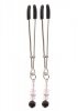 Tweezers With Beads Silver
